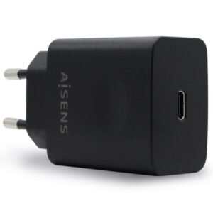 Cargador de pared aisens asch-1pd20-bk/ 1xusb tipo-c/ 20w