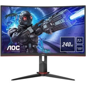 Monitor gaming curvo aoc c32g2ze 31.5’/ full hd/ 1ms/ 240hz/ va/ negro