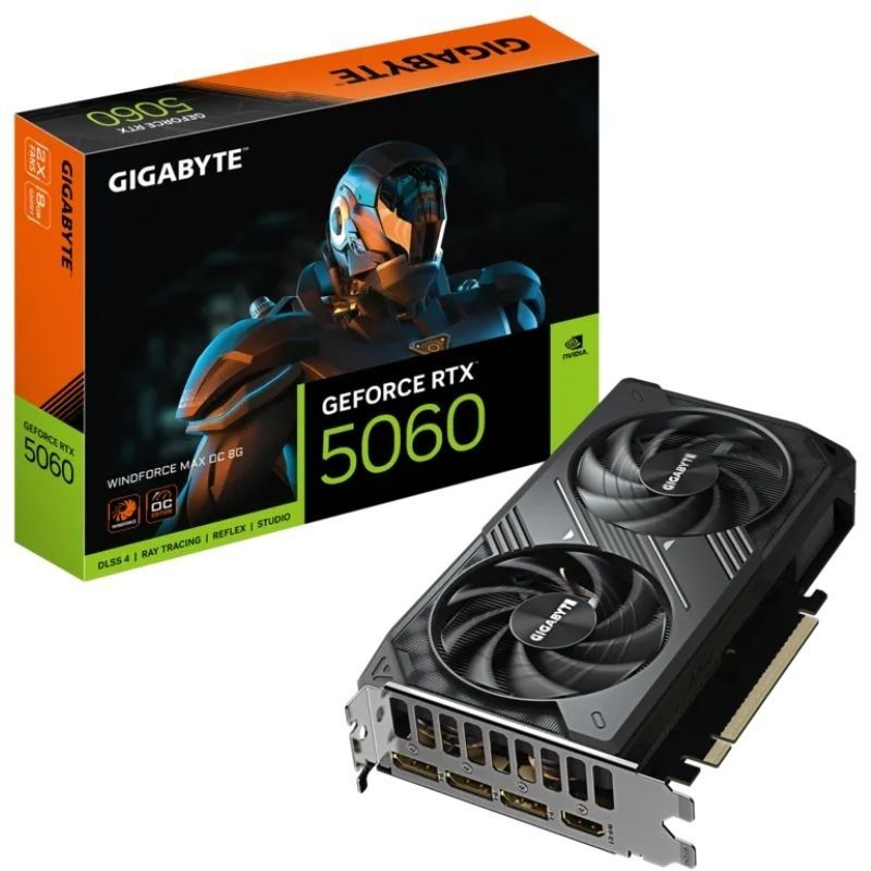 Tarjeta gráfica gigabyte geforce rtx 5060 windforce max oc/ 8gb gddr7