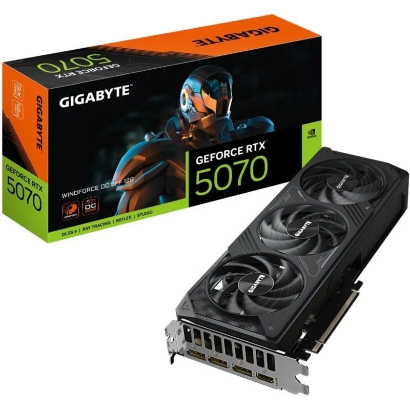 Tarjeta gráfica gigabyte geforce rtx 5070 windforce oc sff/ 12gb gddr7