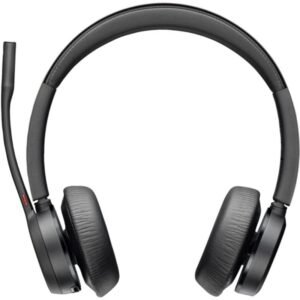 Auriculares inalámbricos poly voyager 4320 uc + adaptador bt700 + base de carga/ con micrófono/ bluetooth/ negros