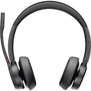 Auriculares inalámbricos poly voyager 4320-m para microsoft teams + adaptador bt700 + base de carga/ con micrófono/ bluetooth/