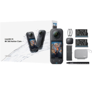 Cámara digital deportiva insta360 x5 essecial kit/ 8k/ ángulo de visión 360º/ negra