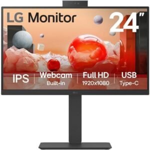 Monitor profesional lg 24ba850-b 23.8’/ full hd/ webcam/ multimedia/ negro