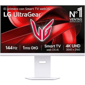 Monitor gaming lg ultragear 32g810sa-w 32’/ 4k/ multimedia/ 1ms/ 144hz/ ips/ regulable en altura/ blanco