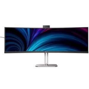 Monitor profesional ultraparonámico curvo philips 49b2u5900ch 48.8’/ dual qhd/ webcam/ multimedia/ regulable en altura/ plata y