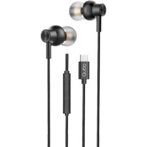 Auriculares intrauditivos qubo au-300c/ con micrófono/ usb tipo-c/ negros
