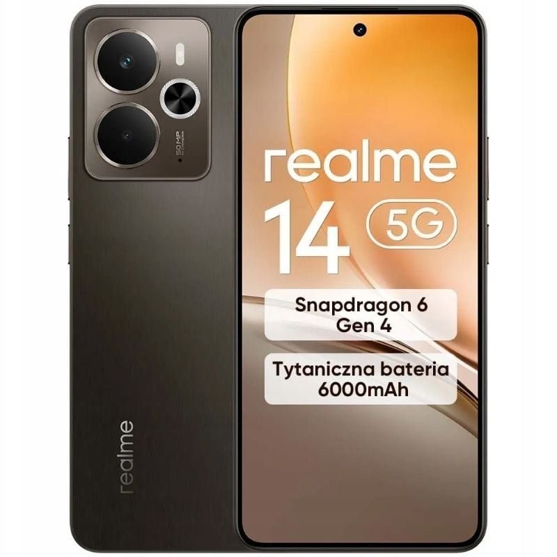 Smartphone Realme 14 8GB/ 256GB/ 6.74'/ 5G/ Marrón Titanio