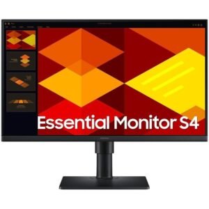 Monitor profesional samsung essential monitor s4 s40gd s24d402gau/ 24’/ full hd/ regulable en altura/ negro