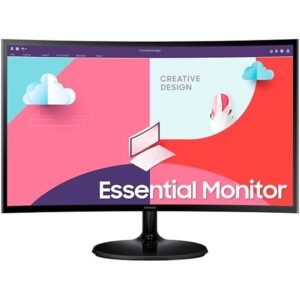 Monitor profesional curvo samsung essential monitor s36c s27c364eau/ 27’/ full hd/ negro
