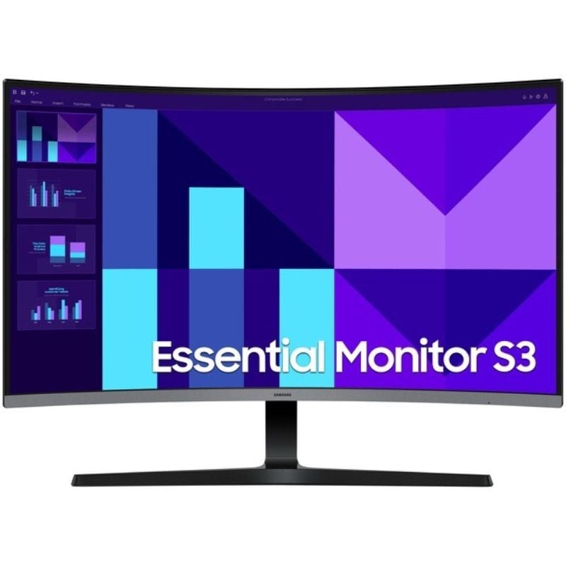 Monitor profesional curvo samsung essential s3 s39gd s32d396gau 32'/ full hd/ multimedia/ negro y plata