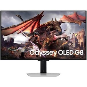 Smart monitor gaming samsung odyssey oled g8 s32dg800su 32’/ 4k/ 0.03ms/ 240hz/ multimedia/ regulable en altura/ plata