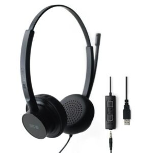 Auriculares spc brave pro/ con micrófono/ jack 3.5/ usb/ negros