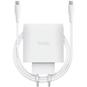 Cargador de pared gan trust maxo 65w/ 1xusb tipo-c/ incluye cable usb tipo-c/ 65w