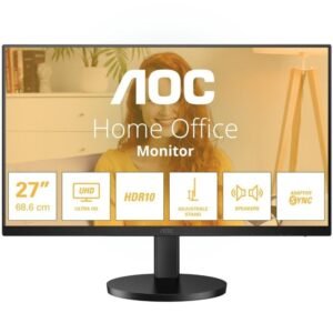 Monitor profesional aoc u27b3af 27’/ 4k/ multimedia/ regulable en altura/ negro
