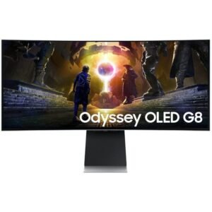 Monitor gaming ultrapanorámico curvo samsung g8 odyssey oled s34dg850su 34’/ wqhd/ 0.03ms/ 175hz/ multimedia/ regulable en