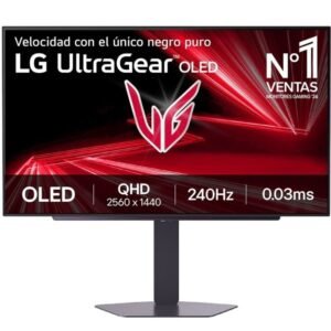 Monitor gaming lg ultragear 27gx704a-b 27’/ qhd/ 0.03ms/ 240hz/ oled/ regulable en altura/ negro