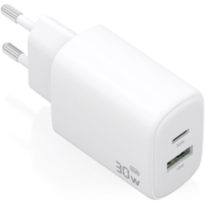 Cargador de pared gan aisens a110-0977/ 1xusb tipo-c/ 1xusb/ 30w/ blanco
