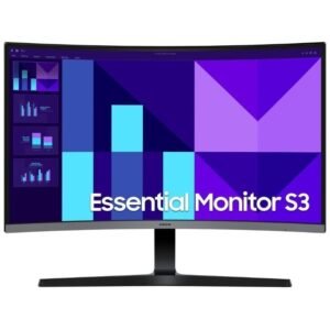 Monitor profesional curvo samsung essential s3 s39gd s27d392gau 27’/ full hd/ negro y plata