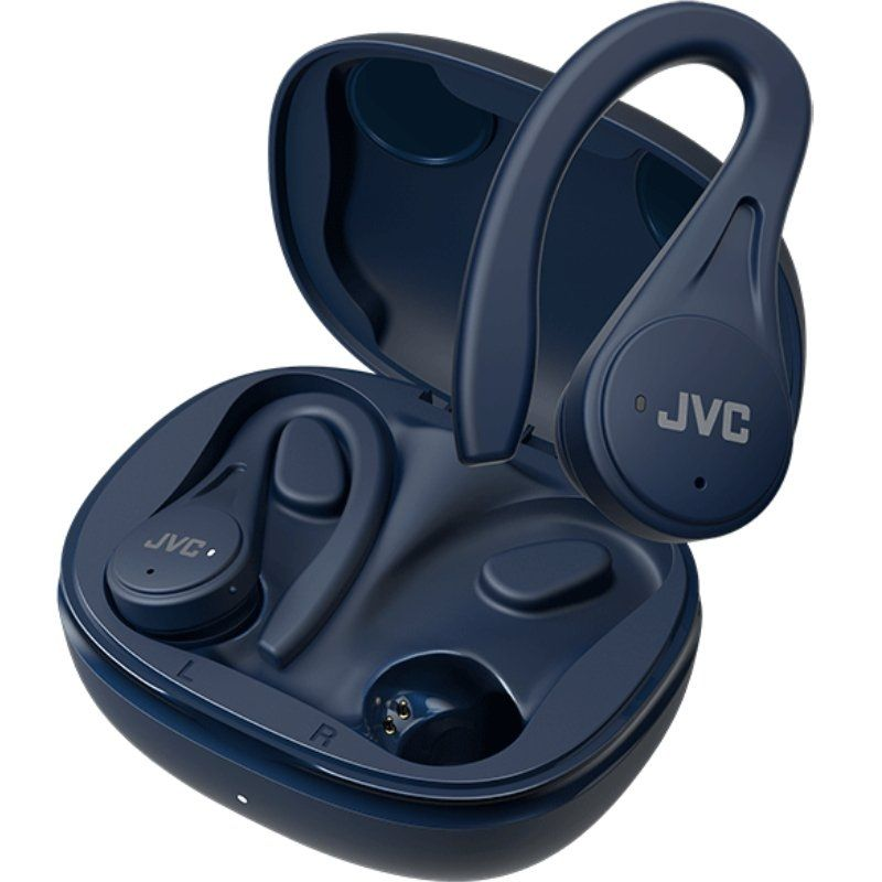 Auriculares bluetooth jvc ha-ec25t con estuche de carga/ autonomía 7.5h/ azules
