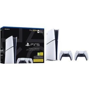 Consola sony playstation 5 – ps5 slim digital 825gb/ incluye 2 mandos dual sense/ chassis e