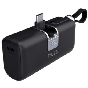Powerbank 5000mah trust pacto 26104/ 18w/ negra