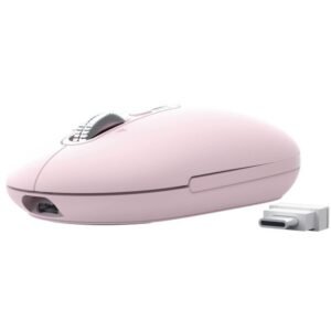 Ratón inalámbrico trust seron 26206/ batería recargable/ hasta 3200 dpi/ rosa