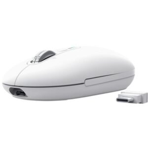 Ratón inalámbrico trust seron 26019/ batería recargable/ hasta 3200 dpi/ blanco