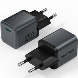 Cargador de pared gan vention fevh0-eu/ 1xusb tipo-c/ 20w