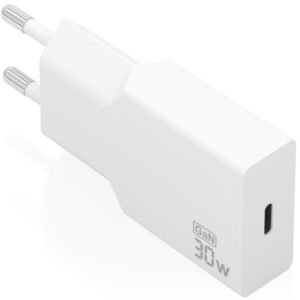 Cargador de pared gan aisens a110-1001/ 1xusb tipo-c/ 30w/ blanco