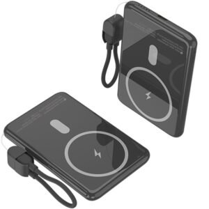 Powerbank 5000mah leotec lepoww20w5k/ 20w/ wireless/ negra/ incluye cable usb tipo-c