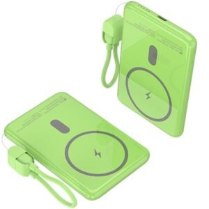 Powerbank 5000mah leotec lepoww20w5g/ 20w/ wireless/ verde/ incluye cable usb tipo-c