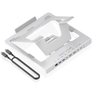 Soporte de sobremesa – docking usb tipo-c aisens asuc-7p046-gr/ 2xusb/ 1xusb tipo-c/ 2xhdmi/ 1xrj45/ 1xusb tipo-c pd/ gris