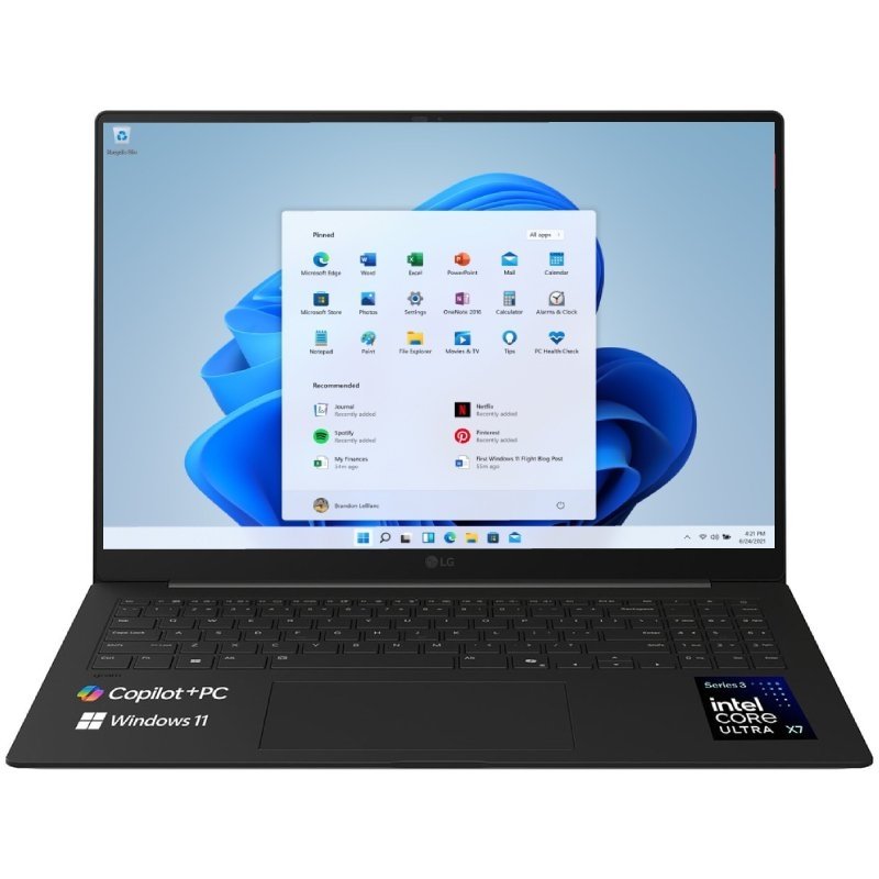 Portátil lg gram pro 16z90u-k.aub5bn intel core ultra x7-358h/ 32gb/ 512gb ssd/ 16'/ win11