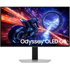 Monitor gaming samsung odyssey oled g6 g60sf s27fg604su 27’/ qhd/ 0.03ms/ 500hz/ qd-oled/ regulable en altura/ plata