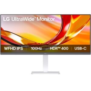 Monitor profesional ultrapanorámico lg 34bf550b-w 34’/ wfhd/ multimedia/ regulable en altura/ blanco